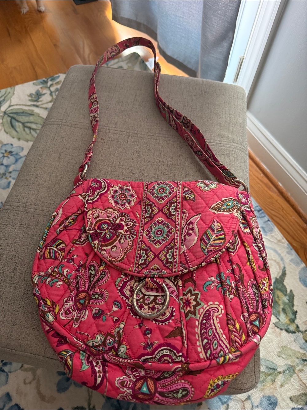 Vera Bradley Crossbody Bag in Pink With Magnetic Closure